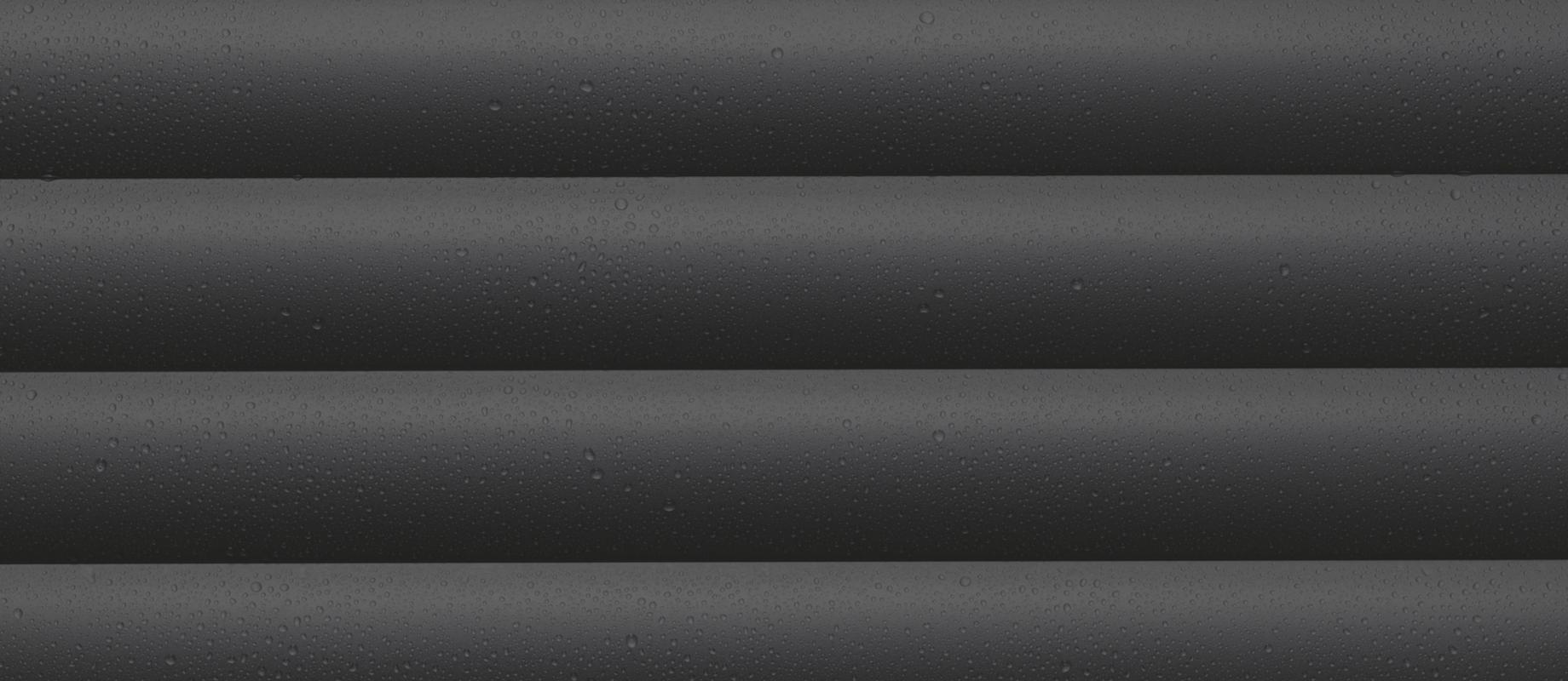 Roller shutter profile detailed view with water drops