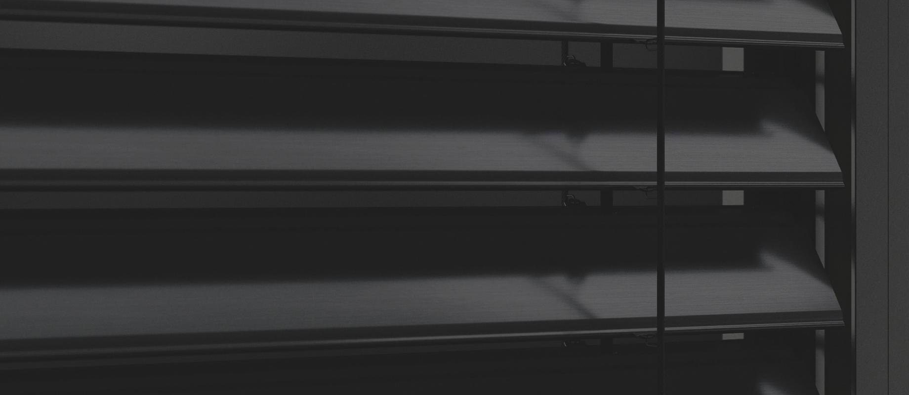 Closeup external venetian blind slats