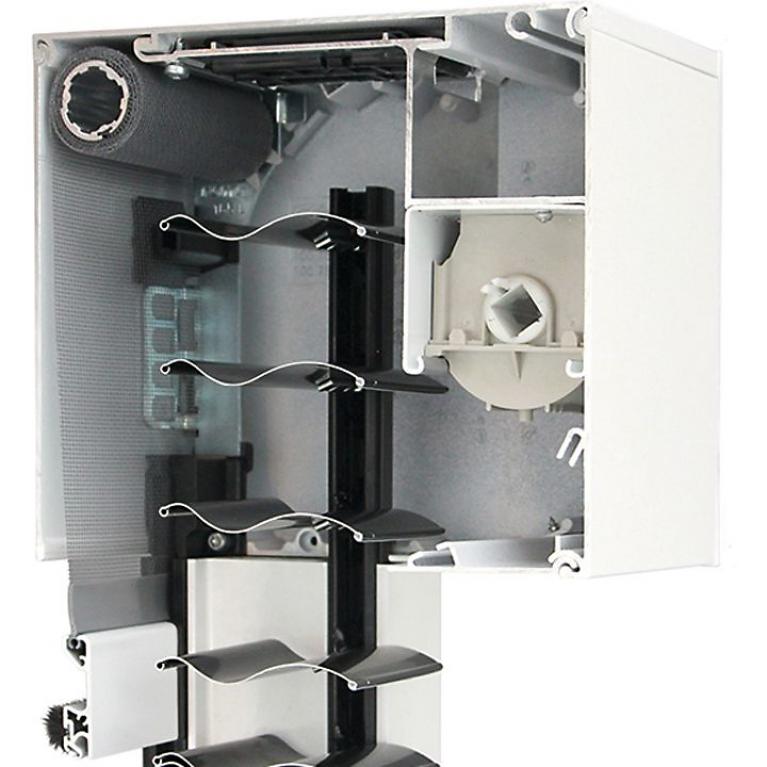 Profile external venetian blinds box with insect screen