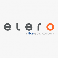 Lettering elero, below small a Nice group company