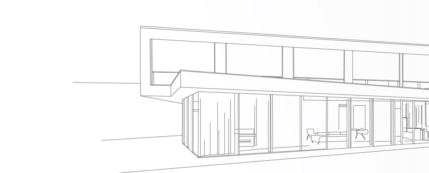 Modern house, illustrated