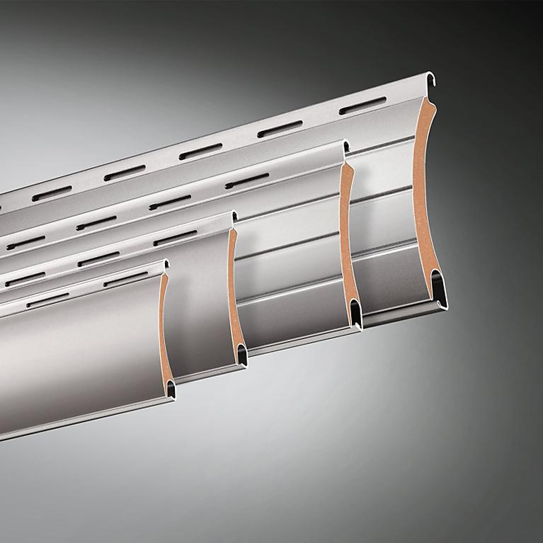 Detail sample view roller shutter profile ALUMINO